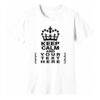 White - Keep Calm and Your Text T-Shirt Custom printed t-shirts, caps, and hats with personalised designs for events, teams, brands, gifts, and everyday wear.