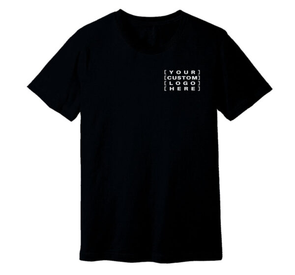 Black - Customised Logo T-Shirt Custom printed t-shirts, caps, and hats with personalised designs for events, teams,