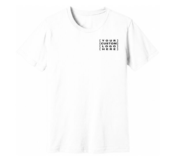 White - Customised Logo T-Shirt Custom printed t-shirts, caps, and hats with personalised designs for events, teams,
